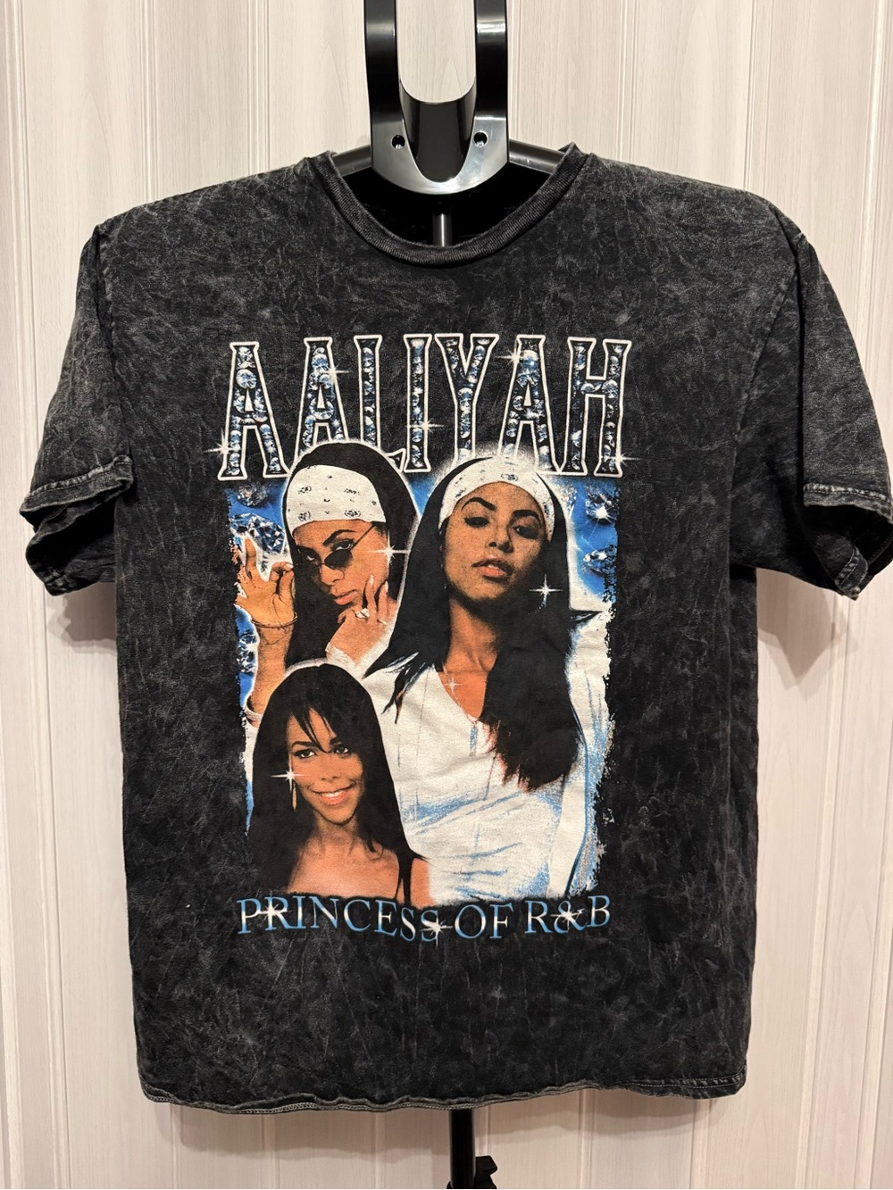Aaliyah Black Graphic Short Sleeve Tee